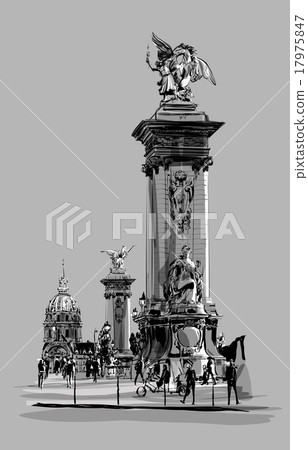 Alexandre III Bridge in Paris France 17975847