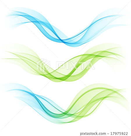 Set of abstract waves. Vector illustration - Stock Illustration ...