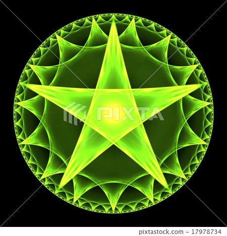 Green Pentangle Abstract Fractal Design Green Pentangle Abstract Fractal Design 17978734