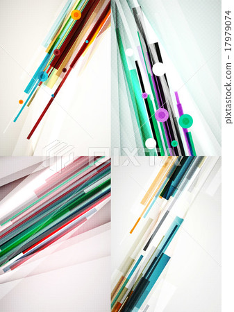 Set of straight lines design abstract backgrounds 17979074