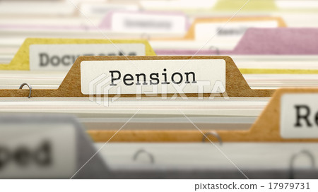 Pension Concept on File Label. Pension Concept on File Label. 17979731