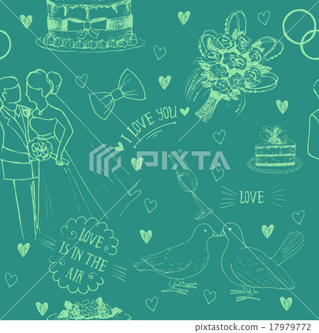 Hand drawn love symbols 17979772