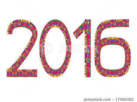 Multi Colored Numbers Of Year 2016 - Stock Illustration [17980362] - PIXTA