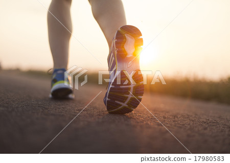 Young fitness woman running, Training  17980583
