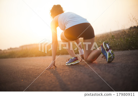 Young fitness woman running, Training Young fitness woman running, Training 17980911