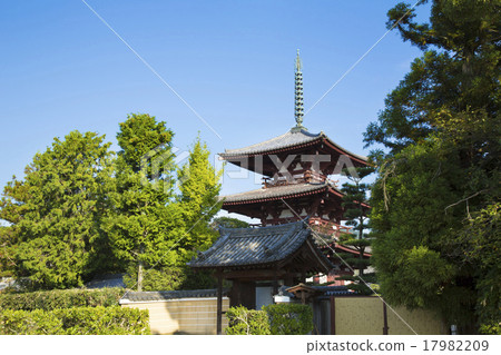 图库照片 三层塔 宝林寺 木质建筑