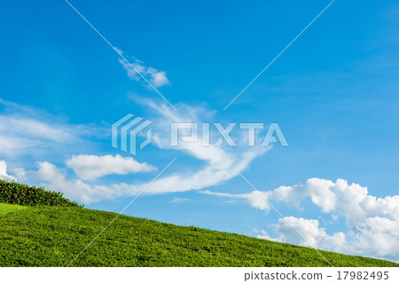 grassy knoll with blue sky grassy knoll with blue sky 17982495