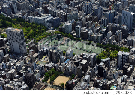 Toyoko公園鳥瞰圖在西區，大阪市 17983388