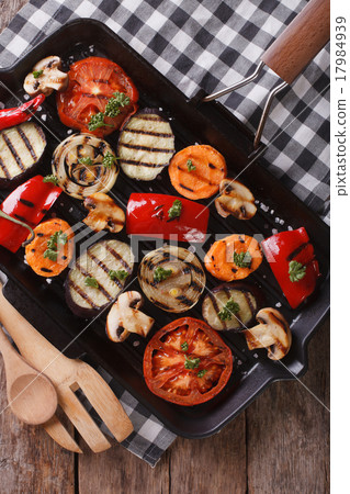 grilled peppers, tomatoes, onions, eggplant grilled peppers, tomatoes, onions, eggplant 17984939