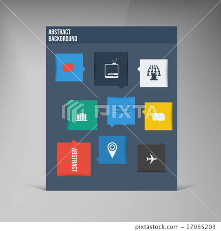 Vector flat UI design trend icons. - Stock Illustration [17985203] - PIXTA