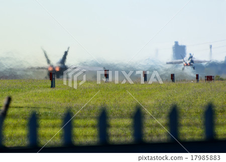 Takes off at Atsugi base and the US military Super Hornet Takes off at Atsugi base and the US military Super Hornet 17985883