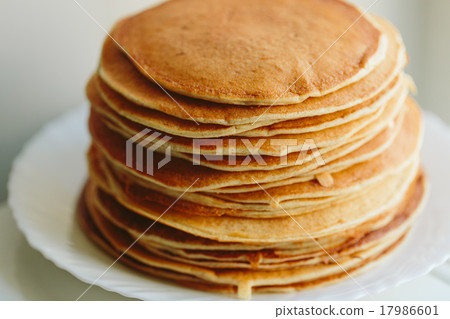 Russian pancakes close-up 17986601