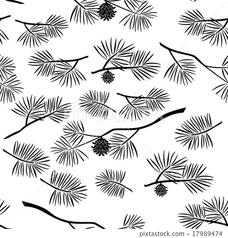 Pine Branch, Seamless Background Pine Branch, Seamless Background 17989474