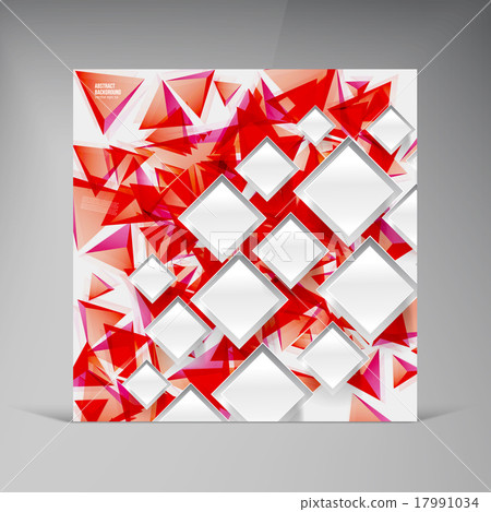 Vector squares. Abstract background red - Stock Illustration [17991034 ...
