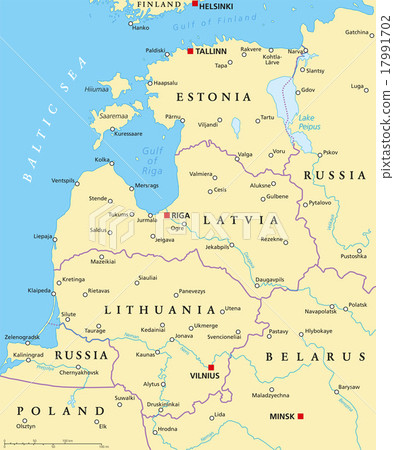Baltic Countries Political Map 17991702