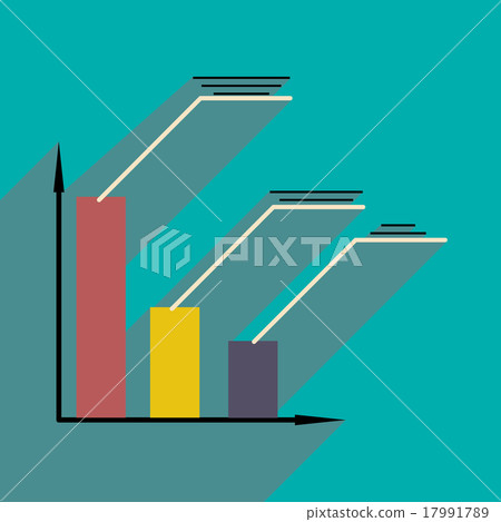 Flat with shadow icon Stylish economic schedule 17991789