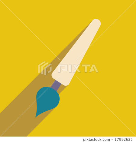 Flat with shadow icon and mobile application pen 17992625