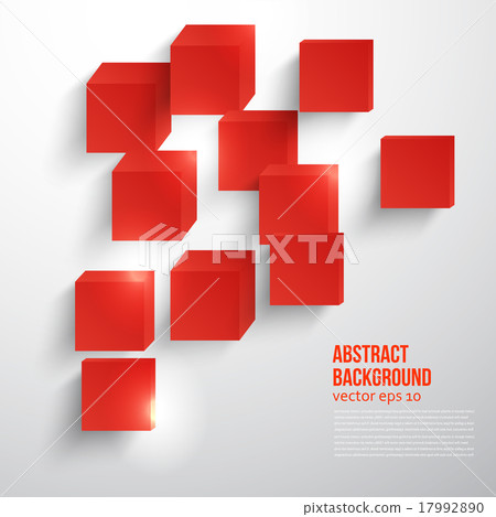 Vector square. Abstract background card red. - Stock Illustration ...