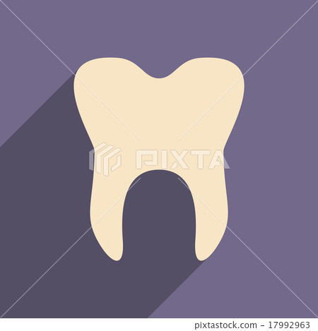 Flat with shadow icon and mobile application - Stock Illustration ...