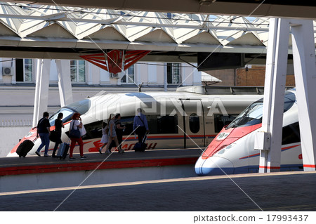 Aeroexpress Train Sapsan. Moscow, Russia 17993437