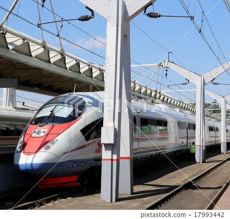 Aeroexpress Train Sapsan. Moscow, Russia 17993442