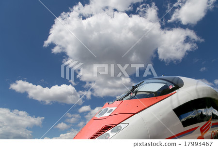 Aeroexpress Train Sapsan against the sky 17993467