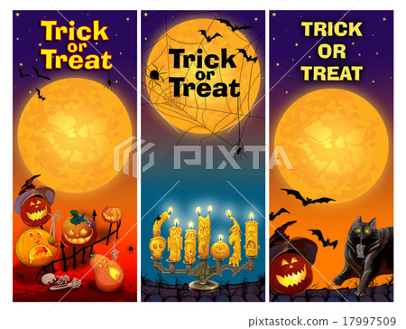 Three Card Invitation of Halloween Three Card Invitation of Halloween 17997509