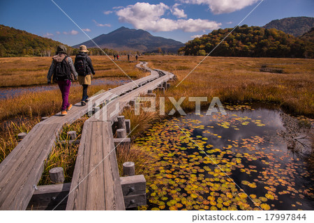 人們走在Oze停泊 17997844