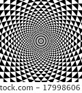Abstract Circle Spiral Black and White Background 17998606