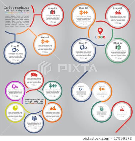 Set of infographics report template layout. Vector - Stock Illustration ...