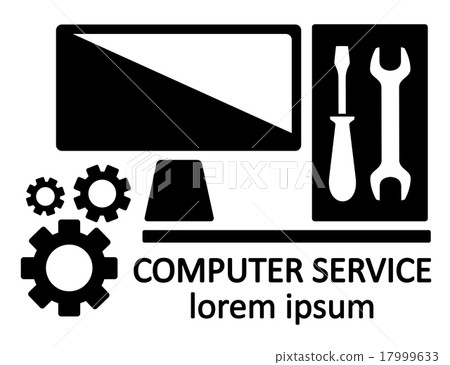 computer service symbol 17999633