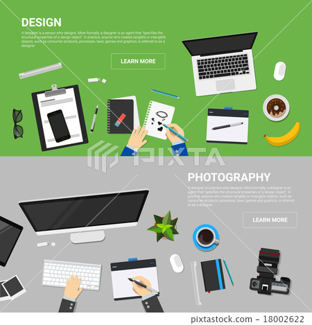 Flat design concepts for creative process 18002622