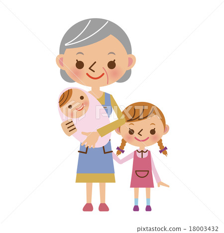 Senior women's child rearing support image 18003432
