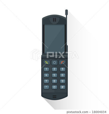 vector flat flip mobile phone illustration icon. 18004834