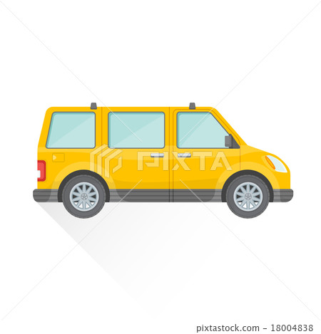 vector flat van car body style illustration icon. 18004838