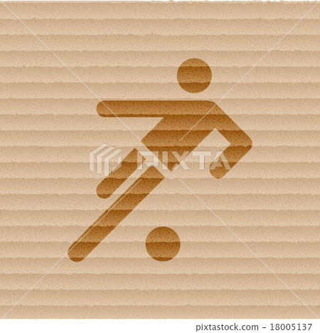 football player. Flat modern web button and space 18005137