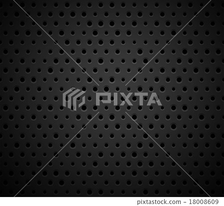 Black metal or plastic texture with holes 18008609