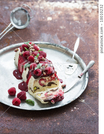 Semifreddo or italian cheese ice-cream dessert 18010232