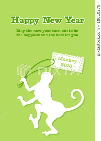 Monkey's Silhouette and Label with Gaijin / Supplement 18010279