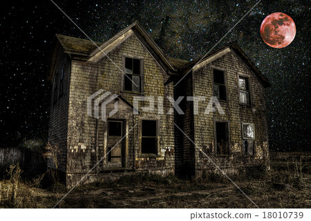 Haunted House with Blood Moon 18010739