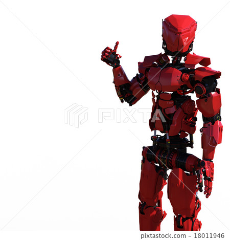 Robot to make a guain perming3DCG Illustration material 18011946