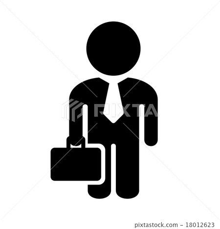 Businessman Simple Icon on White Background 18012623