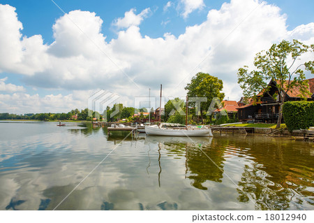 Beautiful view of the lake in Masuria District, Poland 18012940