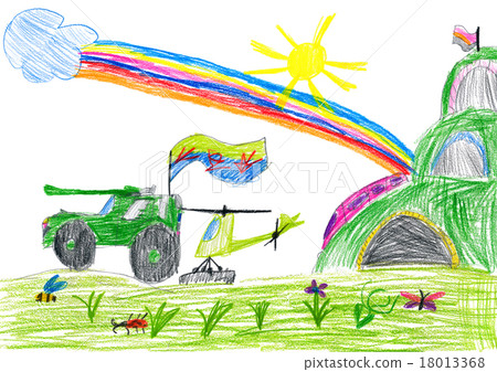 child drawing. peacekeepers child drawing. peacekeepers 18013368