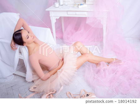 Professional ballet dancer resting after the 18014192