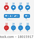 Social icons, like, love, people, message 18015917