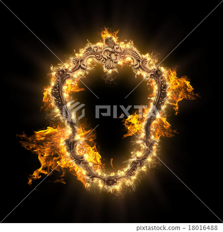 burning metal frame burning metal frame 18016488