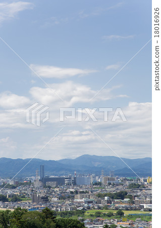 從日野市的山看到的住宅區的風景 18016926