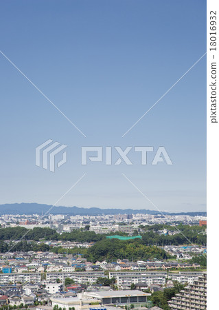 從日野市的山看到的住宅區的風景 18016932