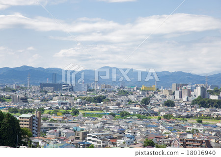 從日野市的山看到的住宅區的風景 18016940